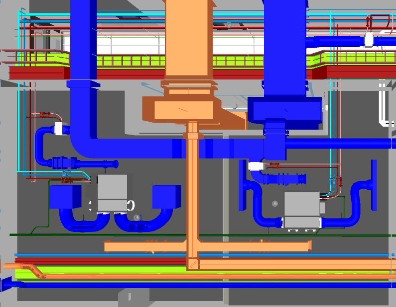 Mixed-use high-rise MEP BIM coordination — vertical riser and service distribution